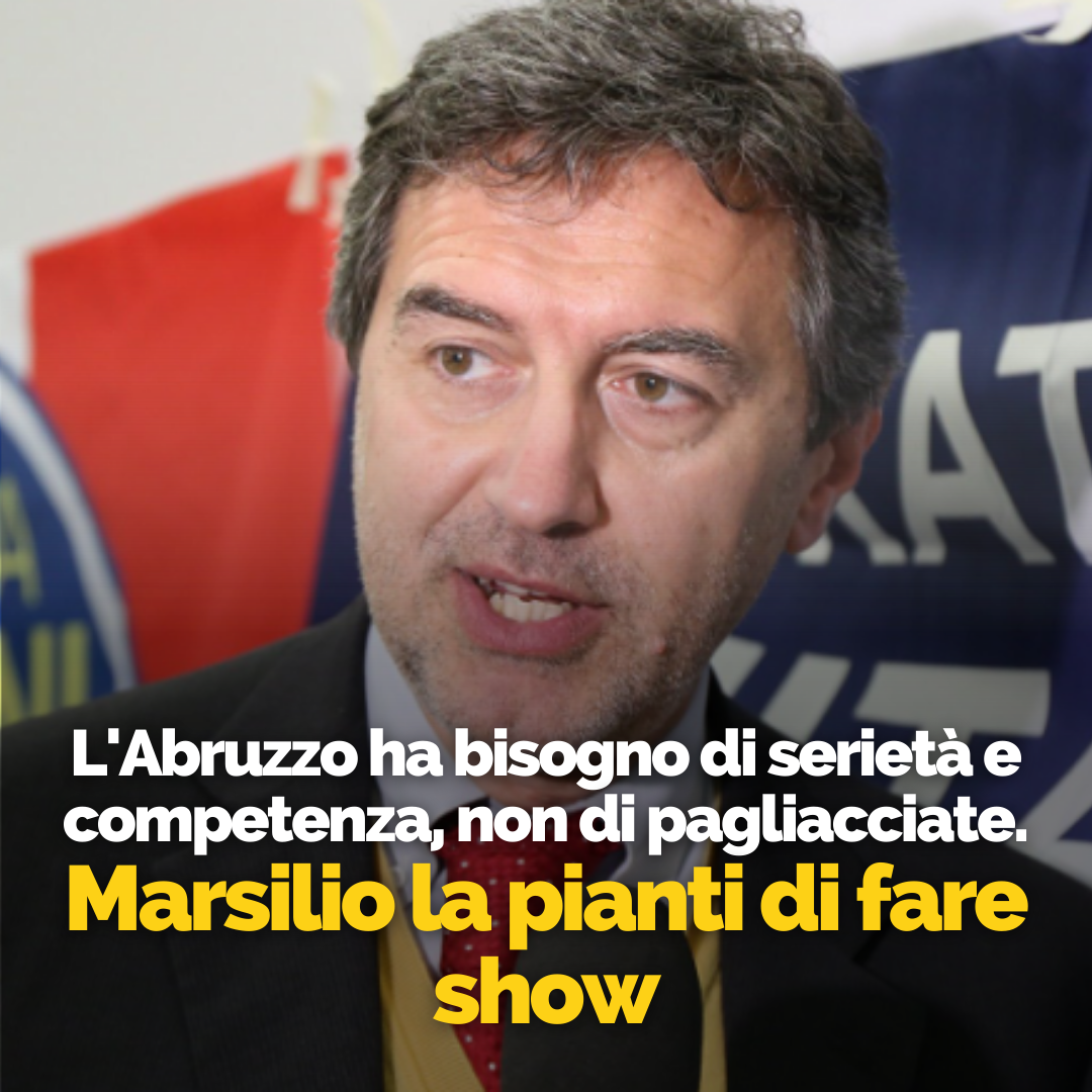 Marsilio, meloniano, ormai crede d’esser un “Caudillo”, il Presidente di uno Stato che può infischiarsene di tutto e di tutti e fare ciò che vuole.